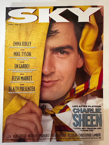Charlie sheen sky magazine - sheen,