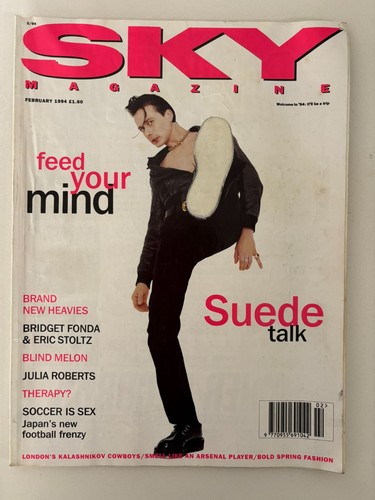 Sky magazine feb 1994 suede - feb, 1994: